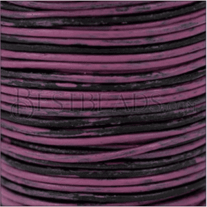 Leather 1mm Purple Black 10 feet